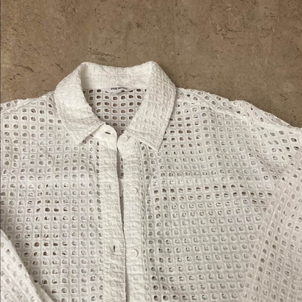 Steve Madden White Textured Top.sz Small. NWOT - Picture 5 of 5